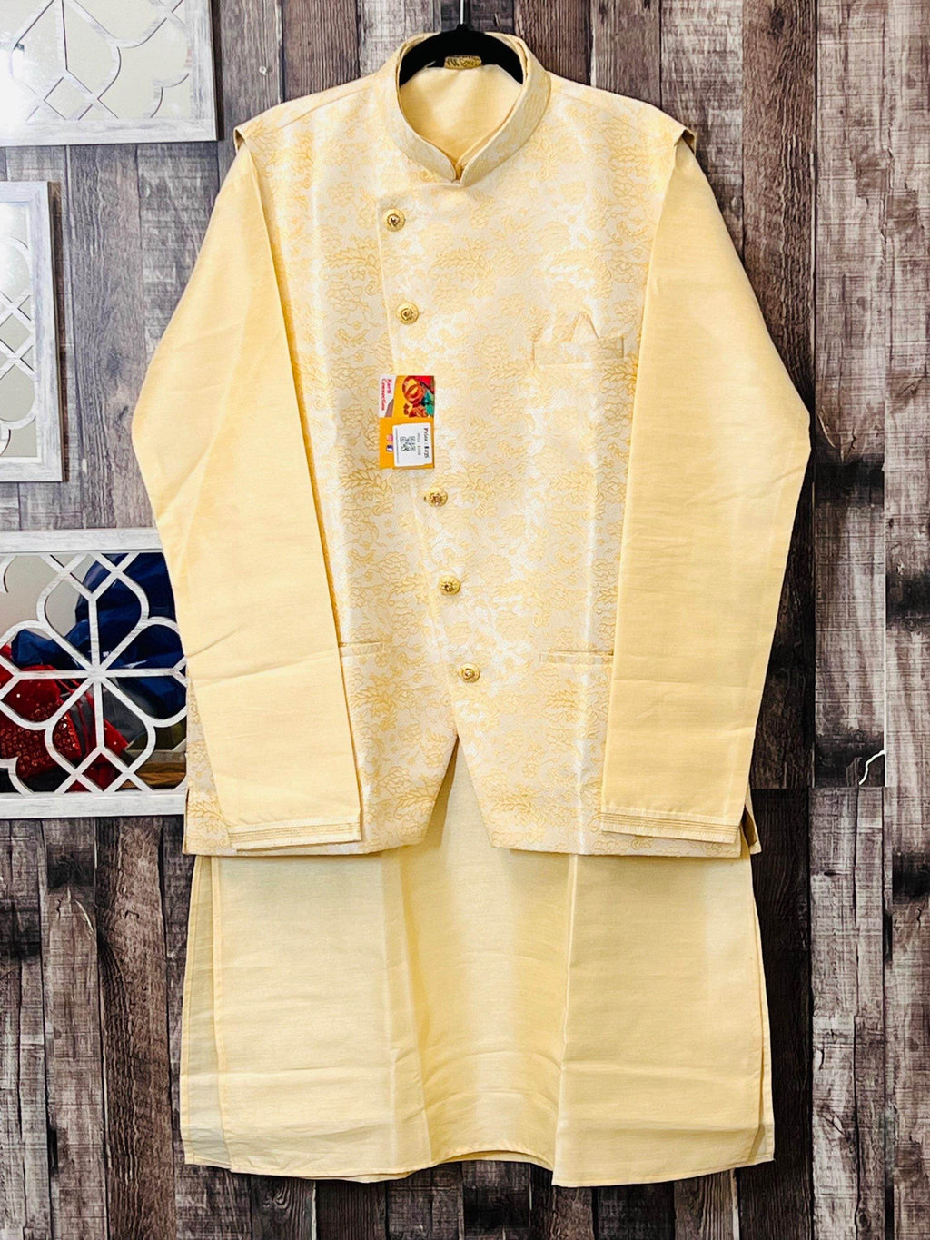 Silk kurta with jacket