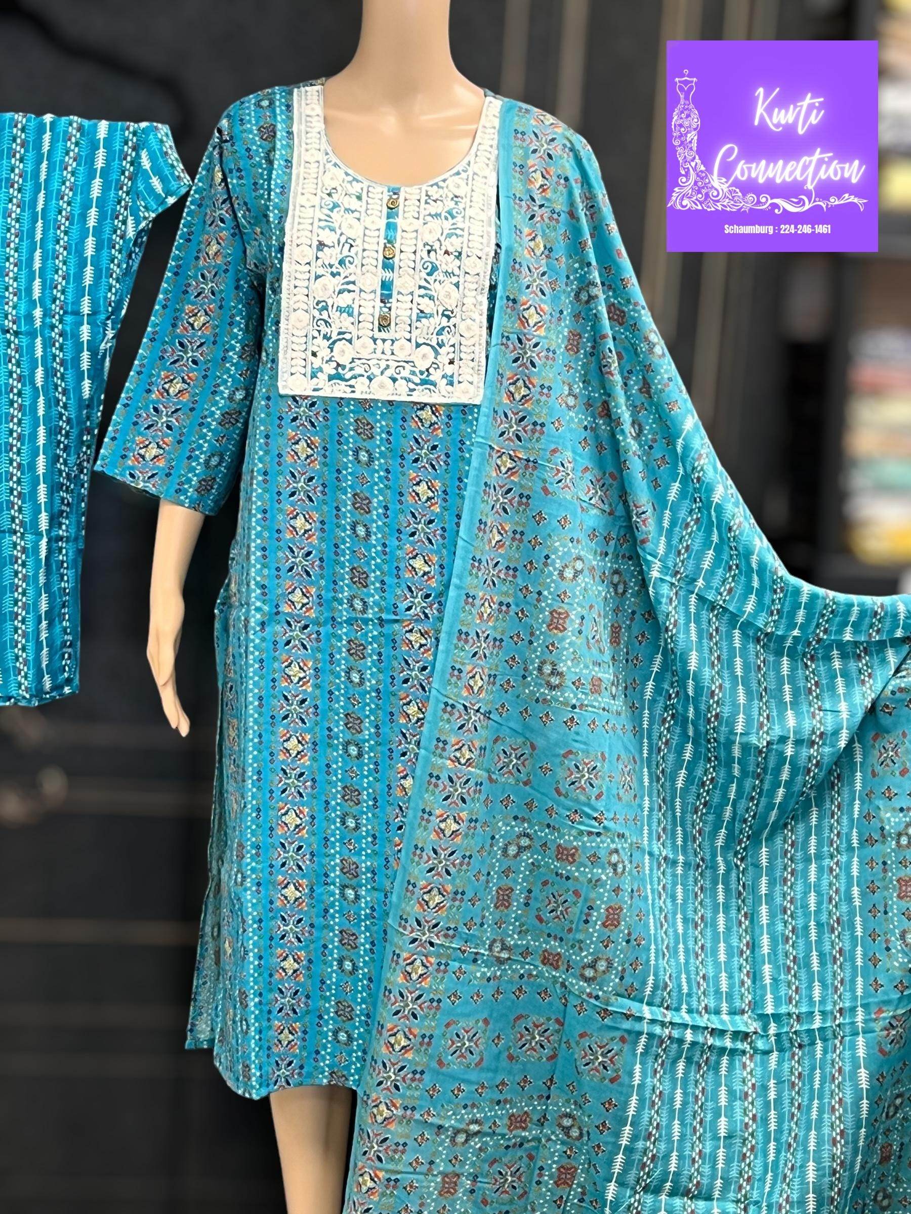 Cotton kurti set | salwar suit