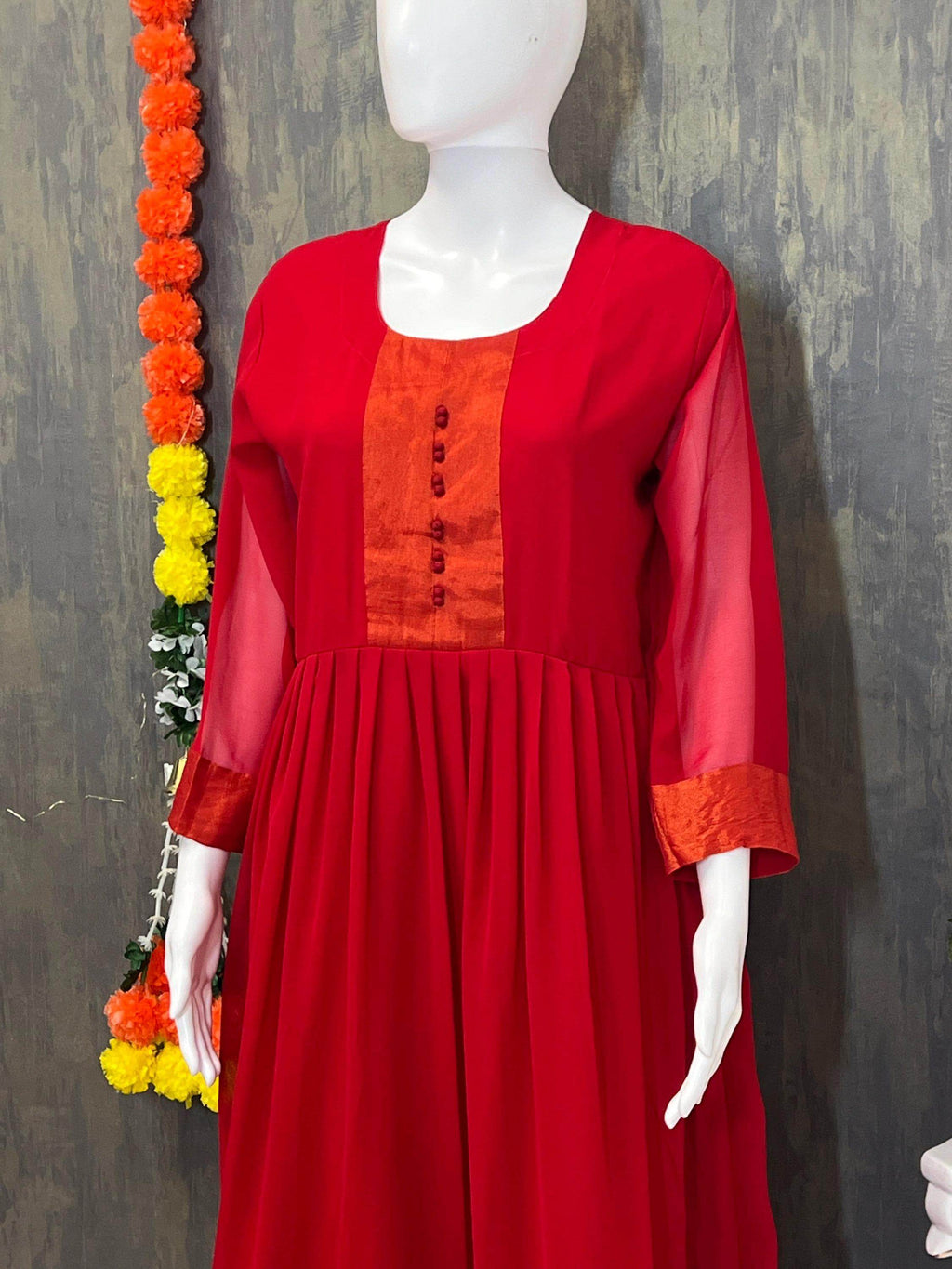 Georgette long kurti