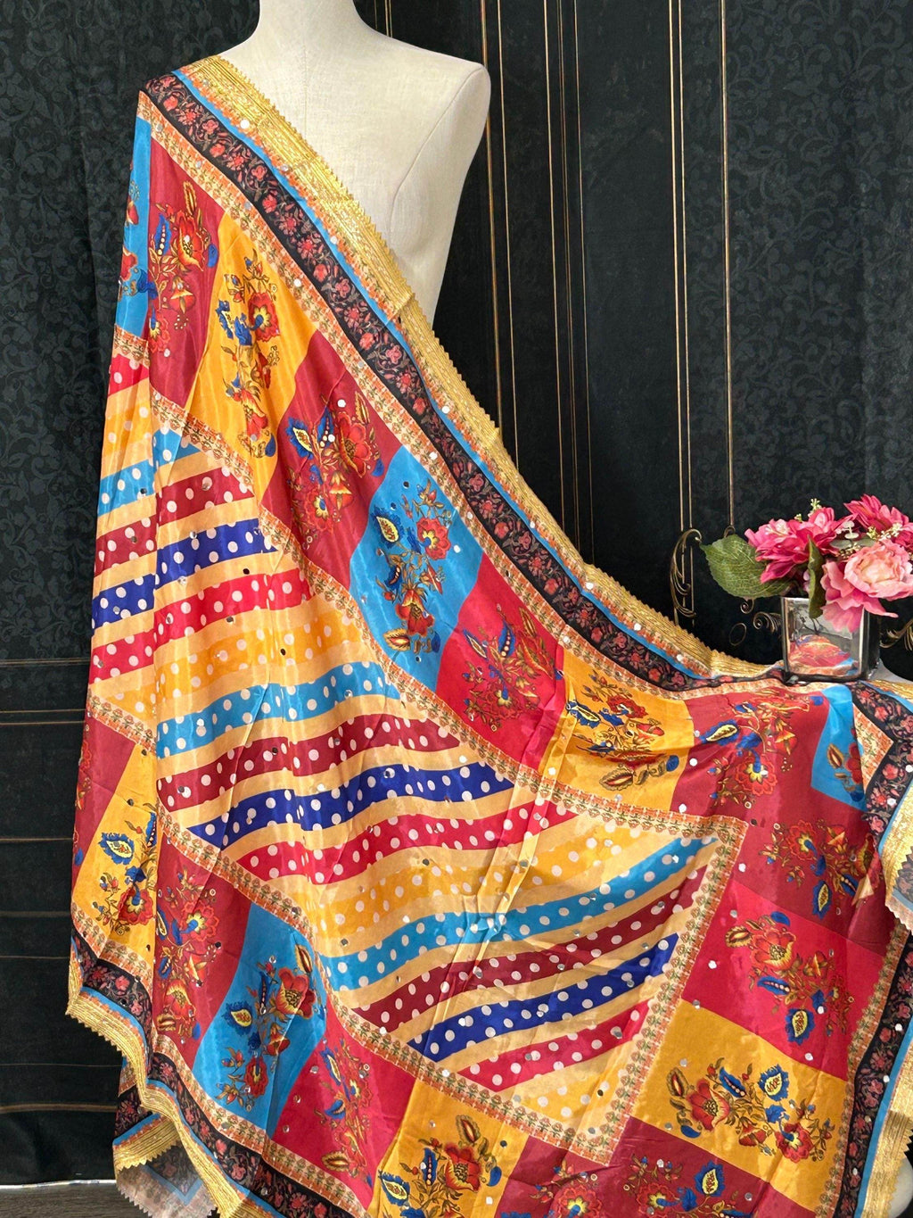 Multicolored Pakistani Dupatta