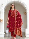 Linen silk Kurti set with banarasi dupatta