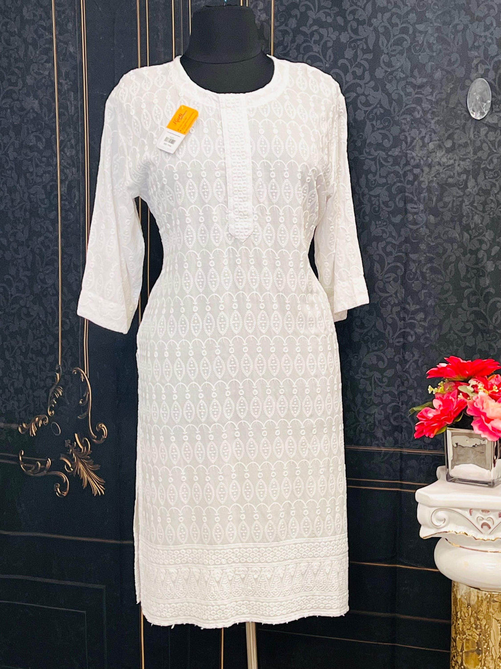 Rayon Chikankari kurti