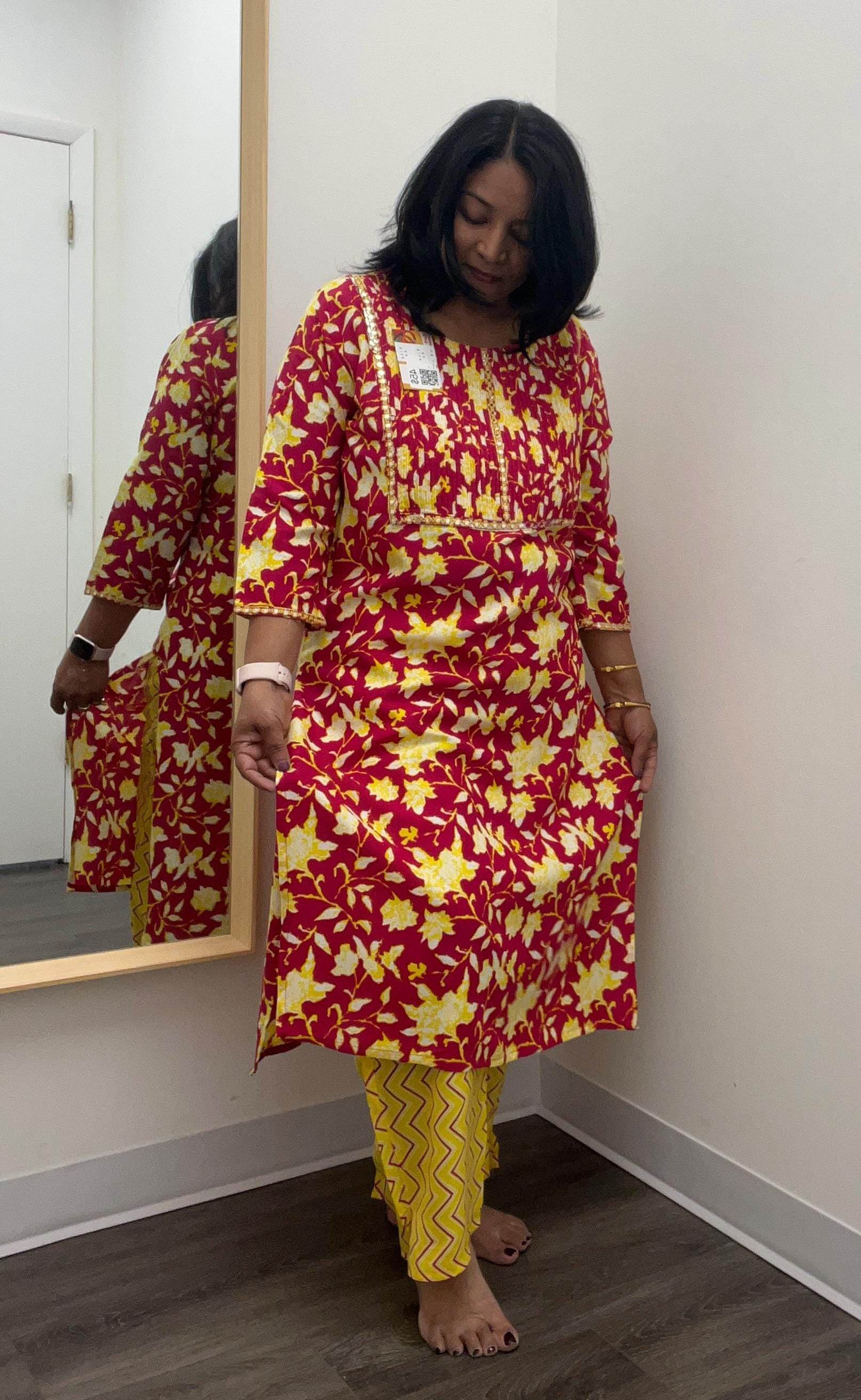 Pure cotton kurti pant set