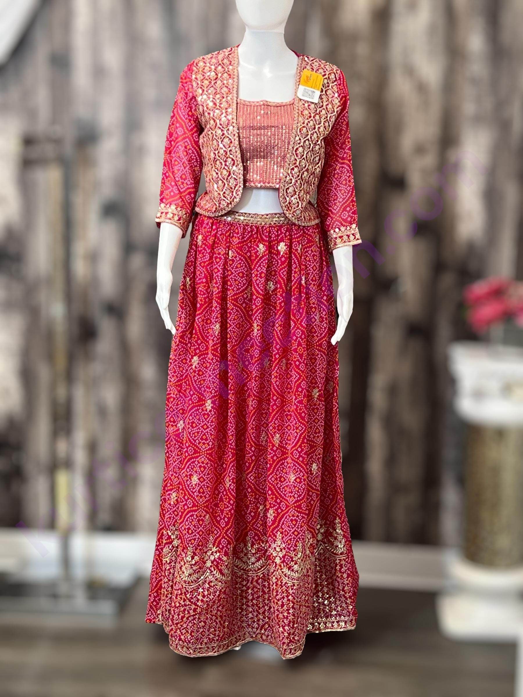 Lehenga choli set with jacket