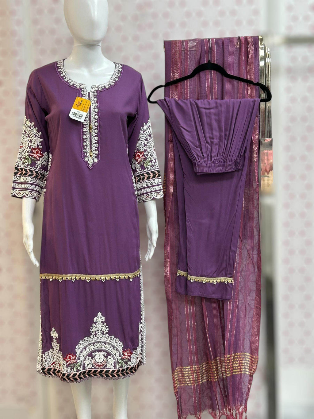 Rayon kurti pant set