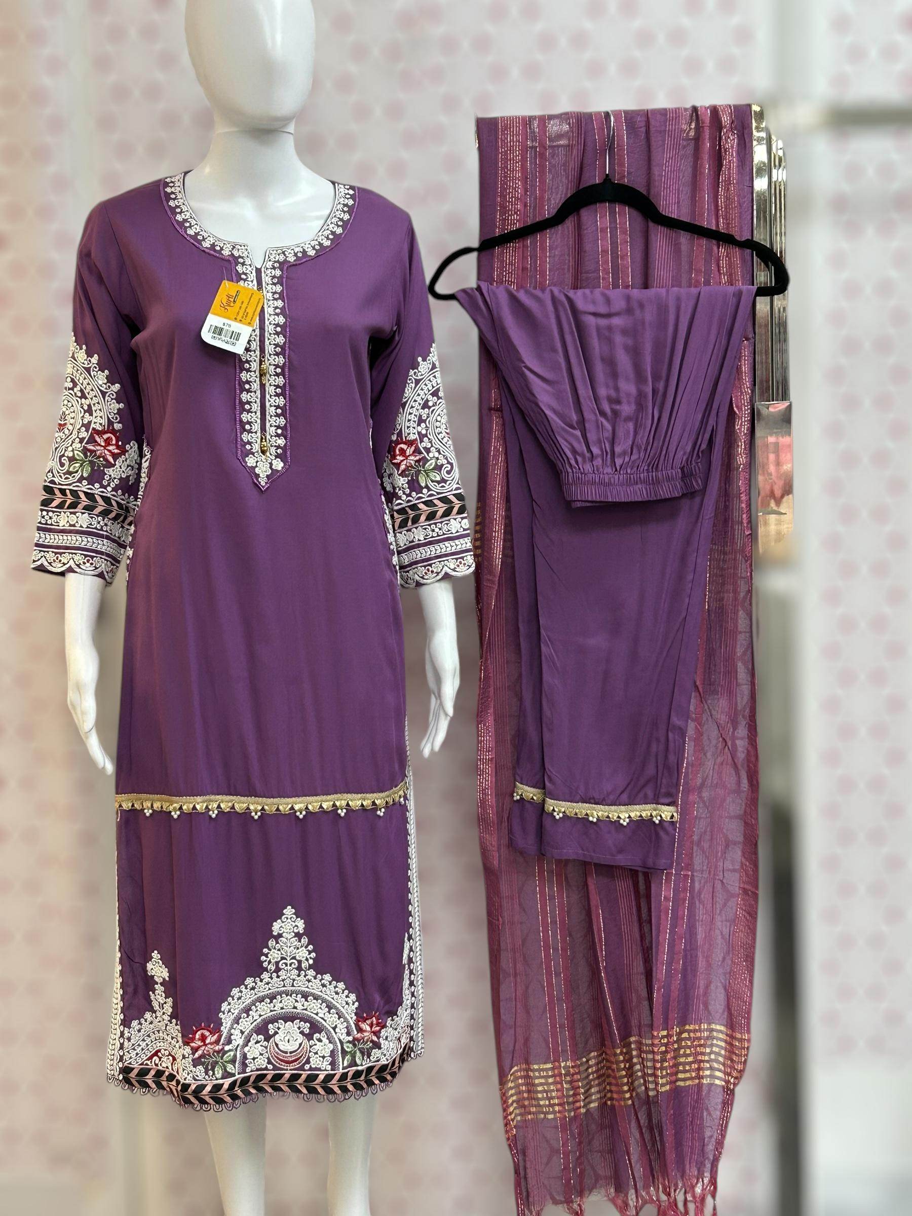 Rayon kurti pant set