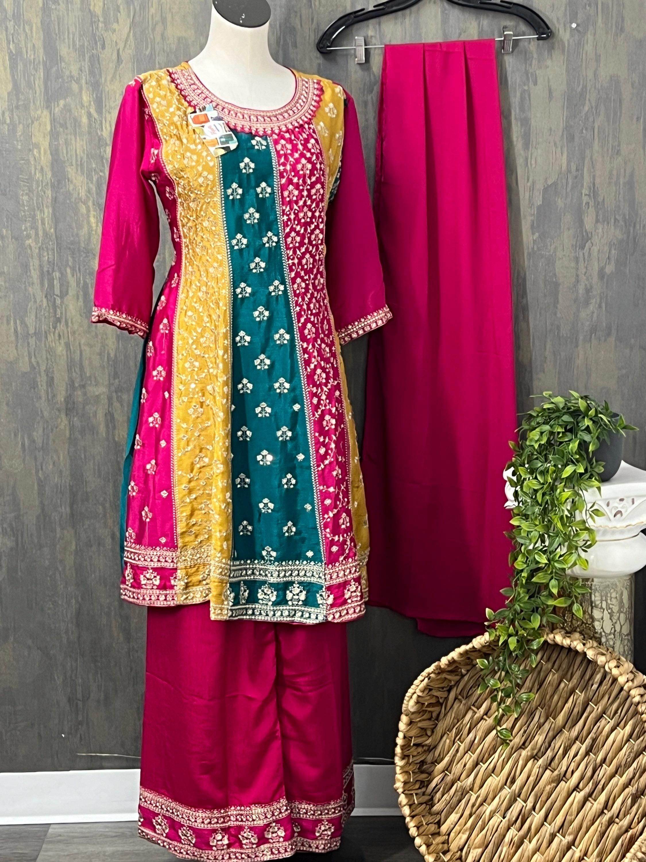 Multi color kurti Plazzo set