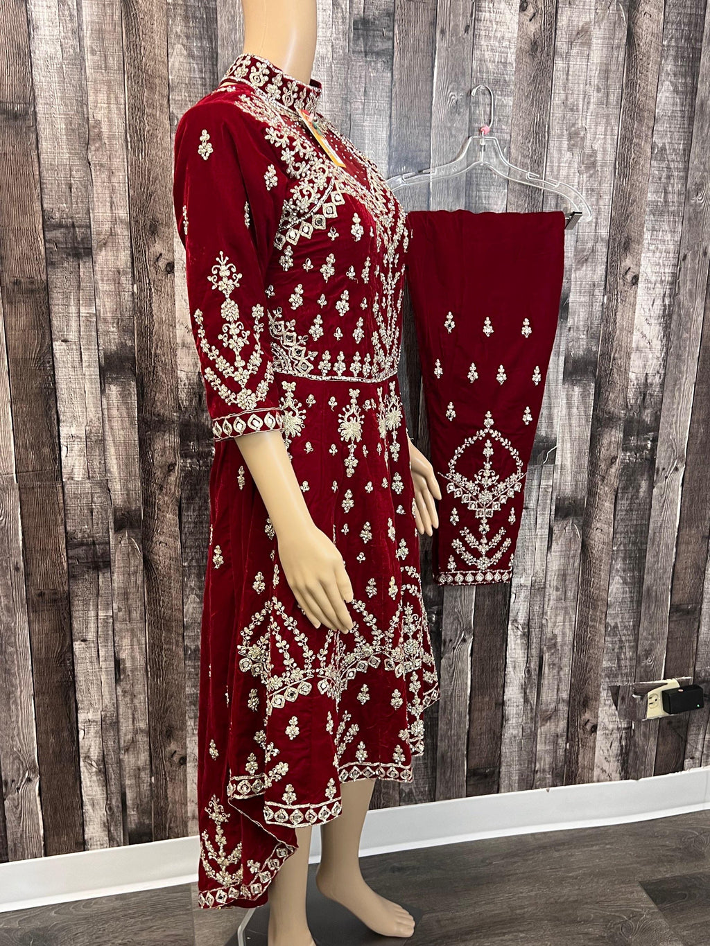 Designer Velvet long kurti with pant
