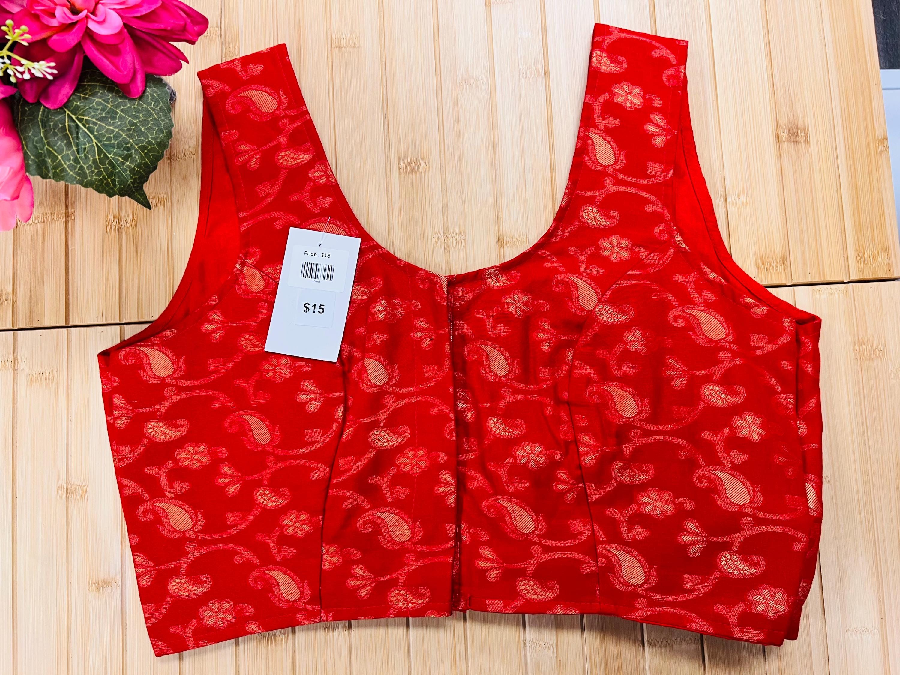 Front hooks blouse : red