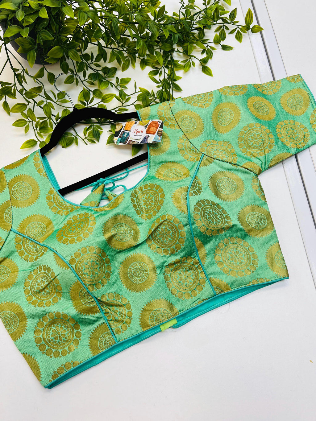 Jacquard silk blouse