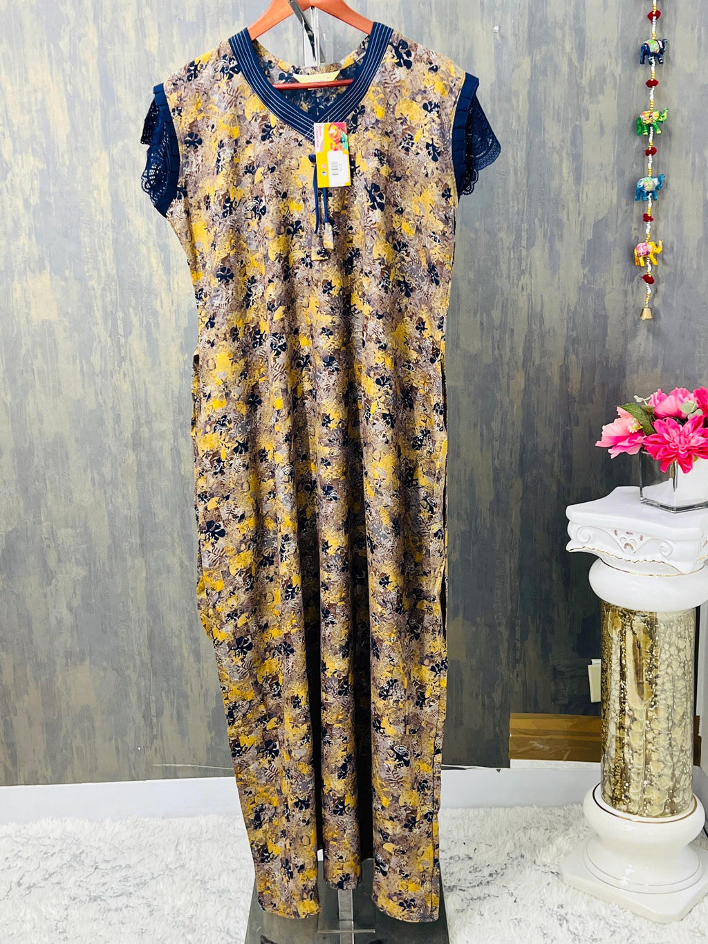 Short sleeves nighty | rayon nighty