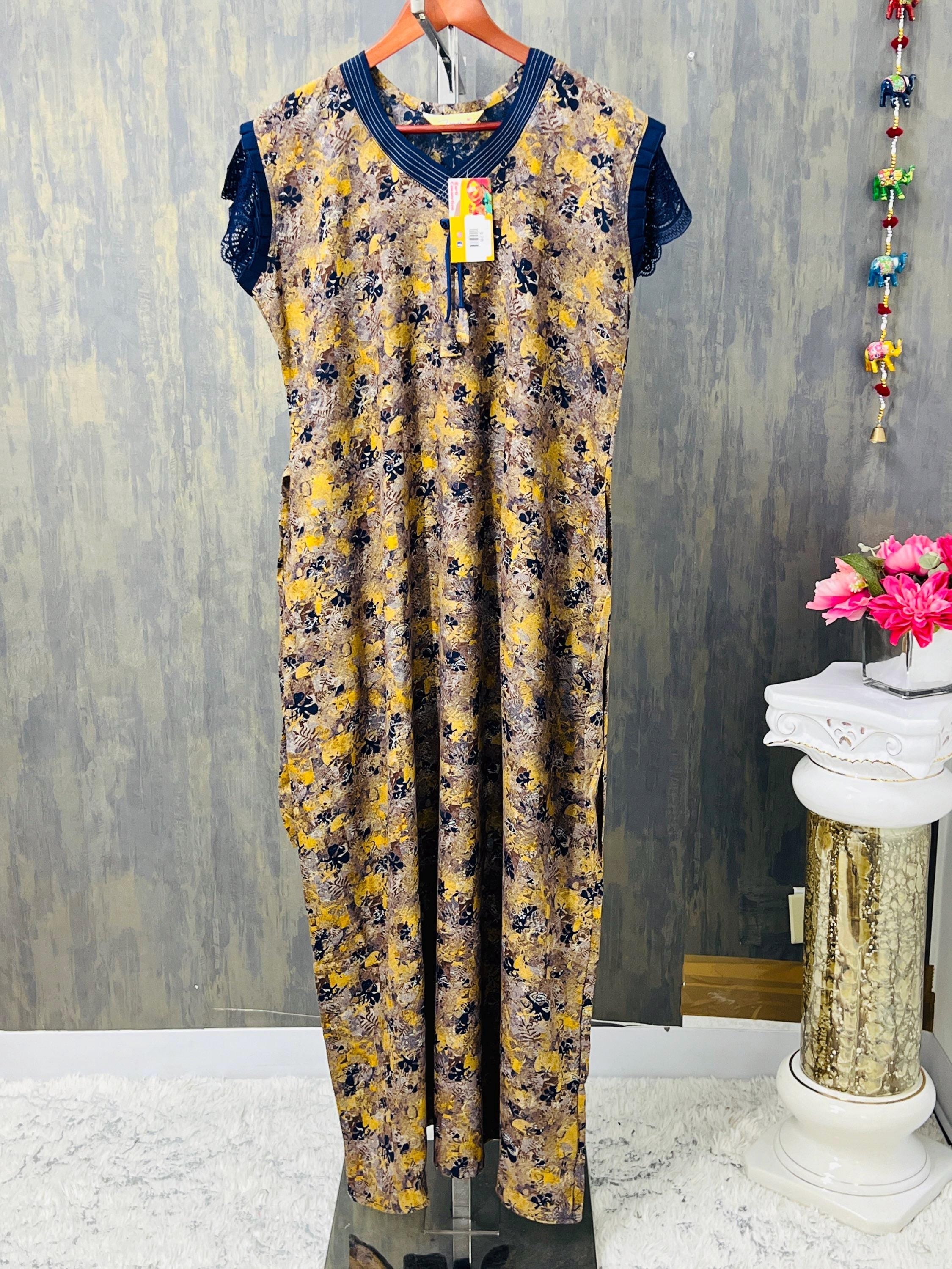 Short sleeves nighty | rayon nighty