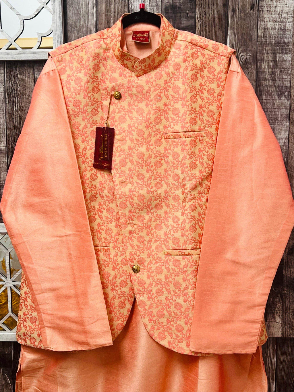 Three piece set | silk kurta pajama set