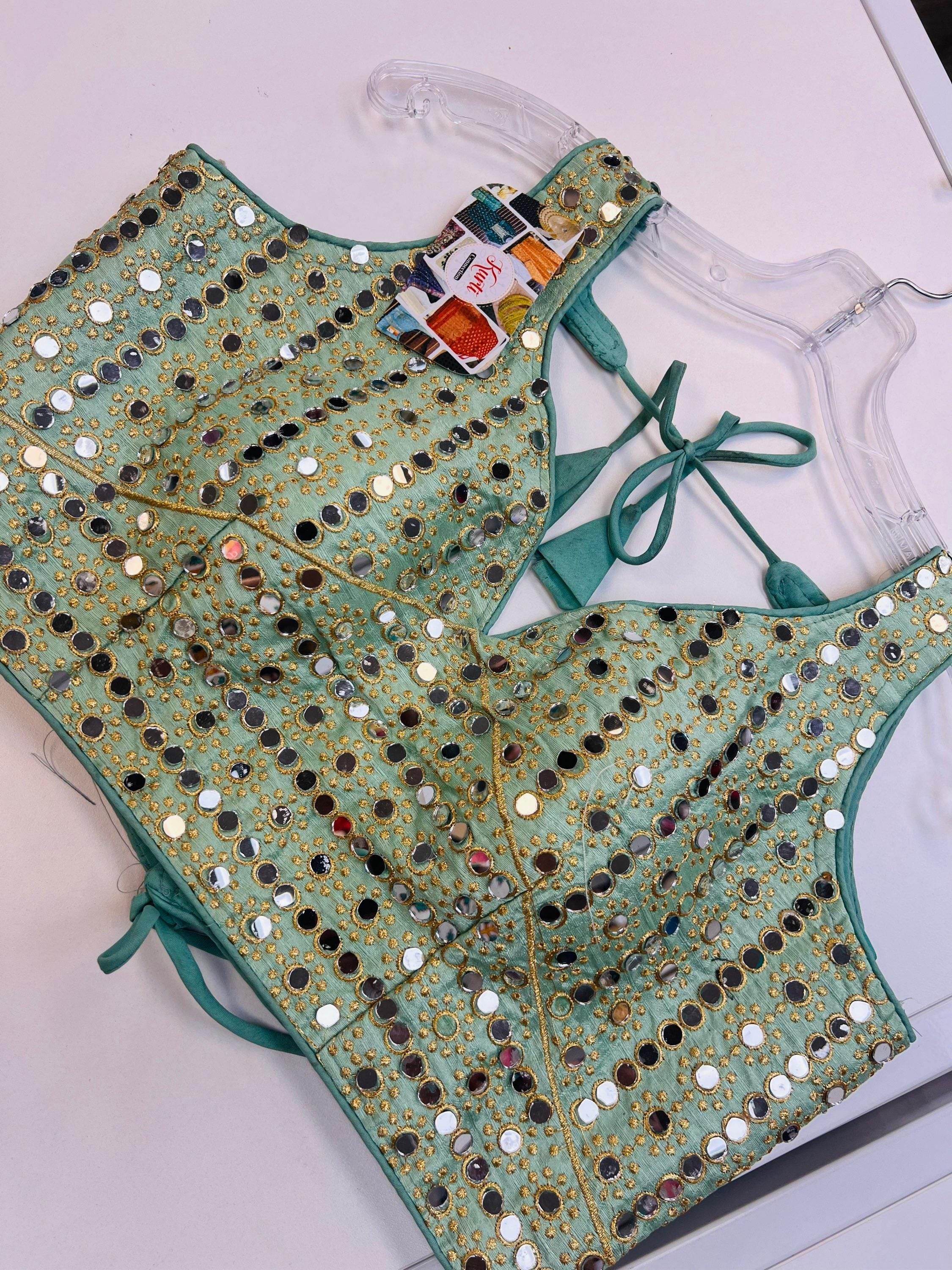 Mirror work blouse : Colors available