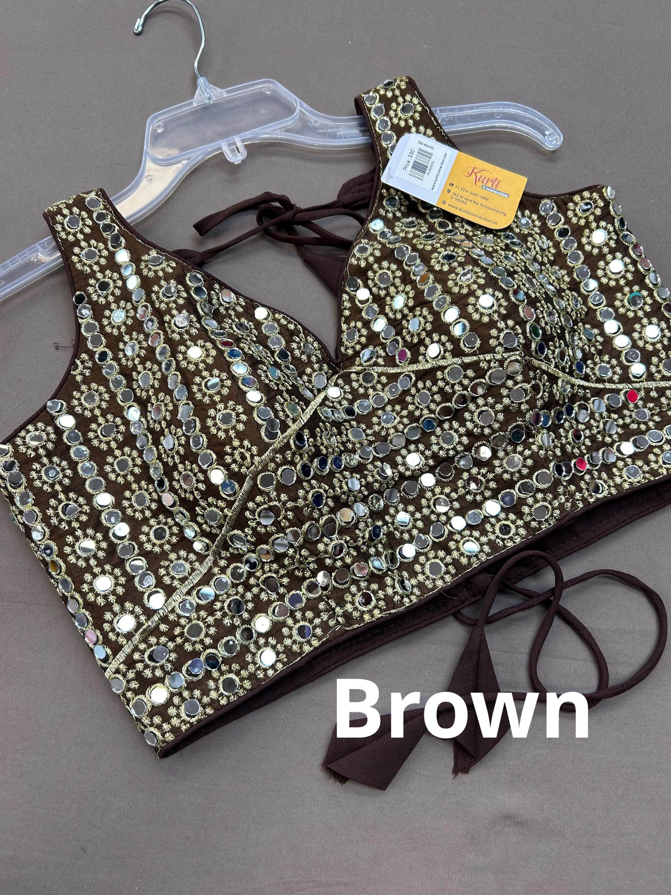Mirror work blouse : Colors available