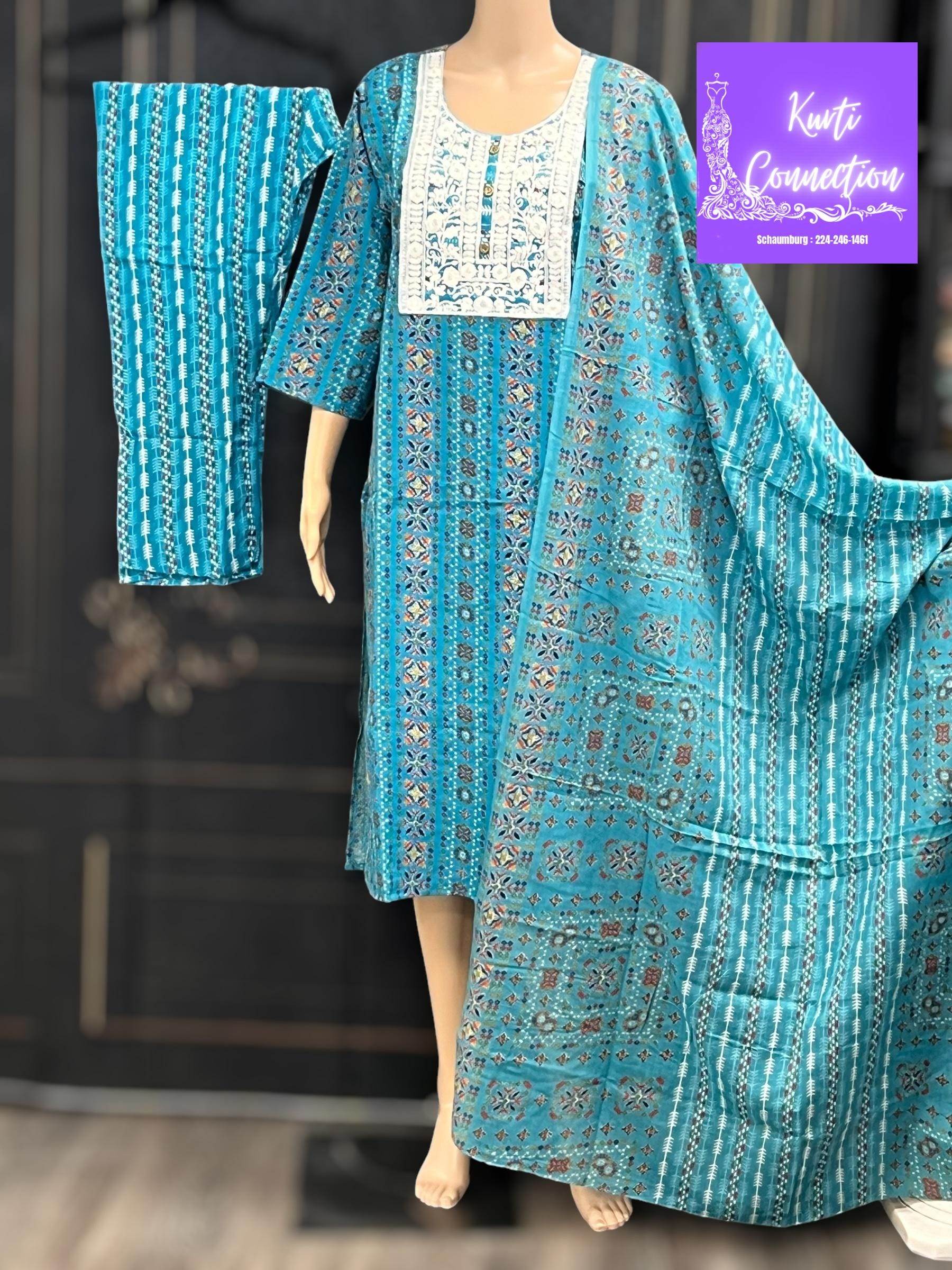 Cotton kurti set | salwar suit