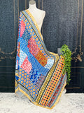 Multi color mirror work dupatta