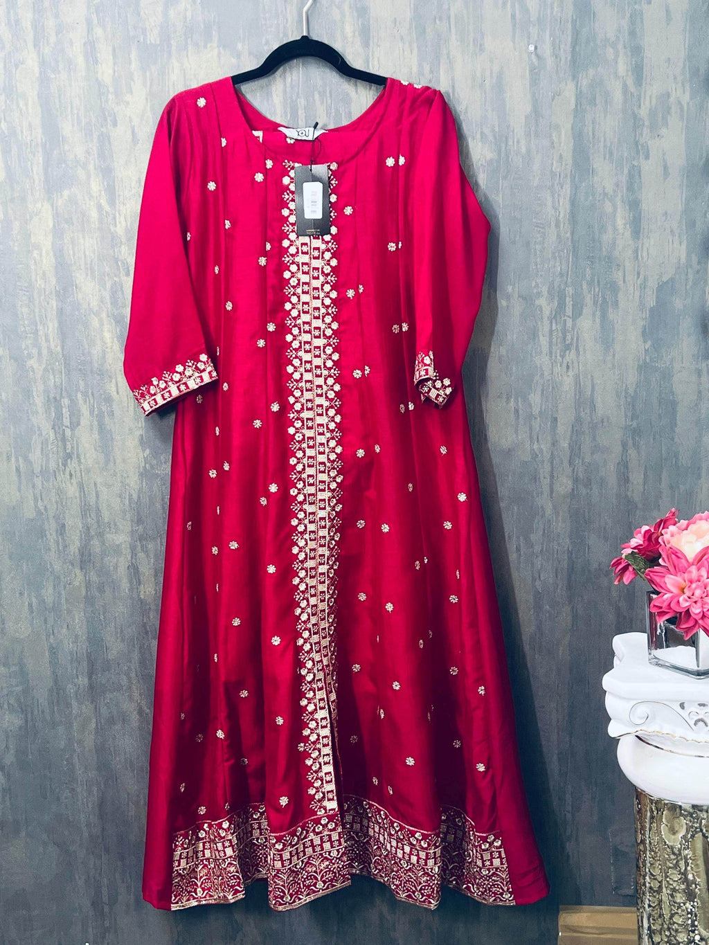 Silk shalwar suit / Kurti pant set with dupatta