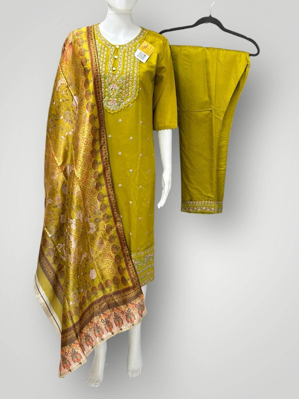 Silk kurti pant set