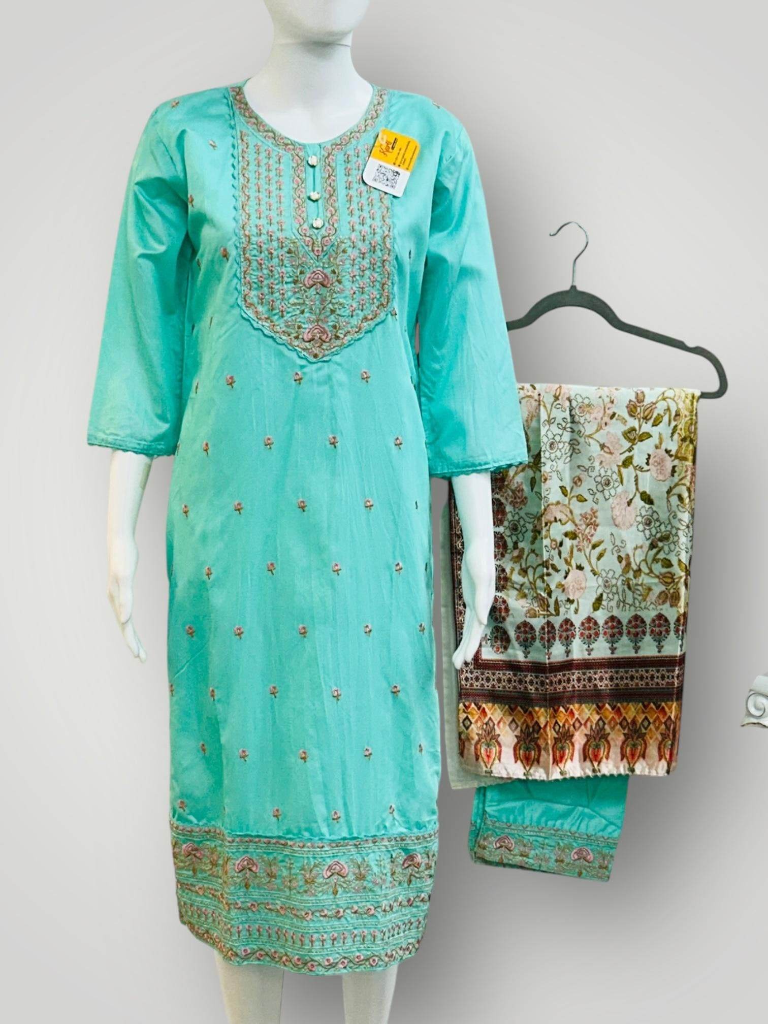 Silk kurti pant set