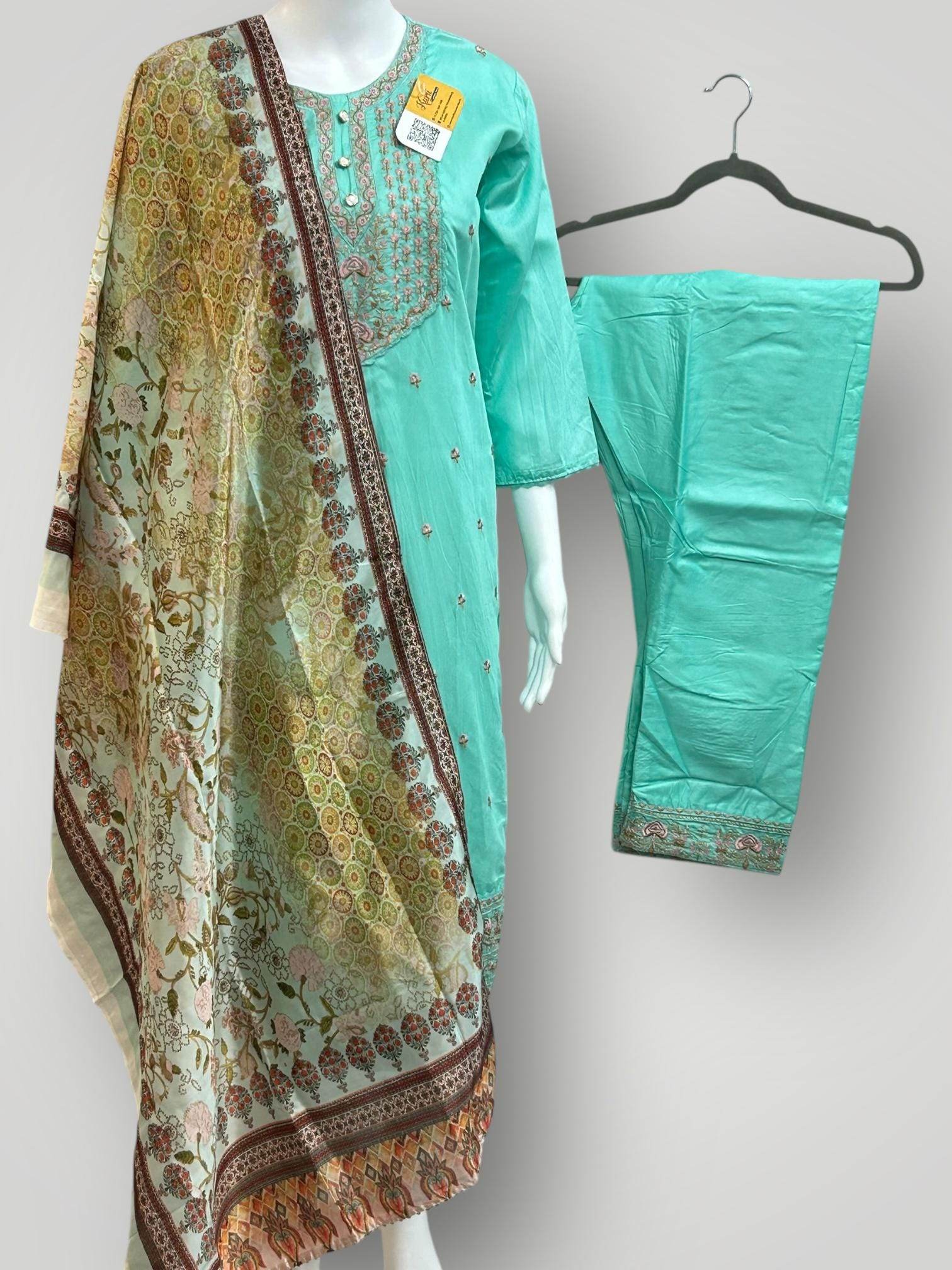 Silk kurti pant set
