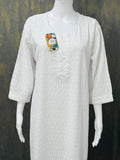 White chikankari kurti