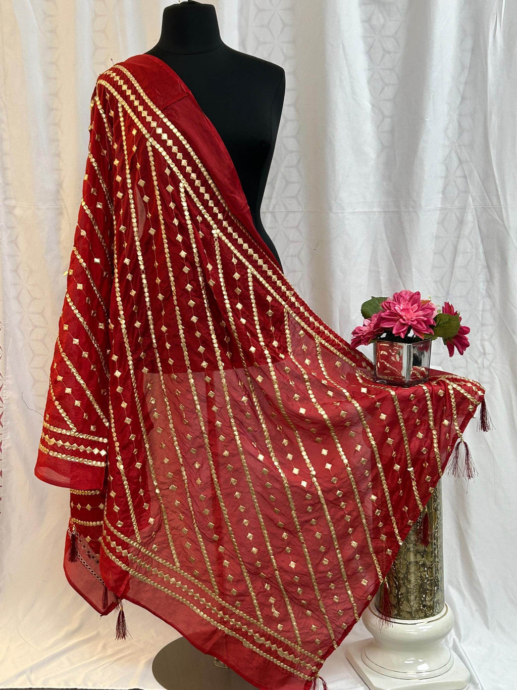 Maroon Dupatta