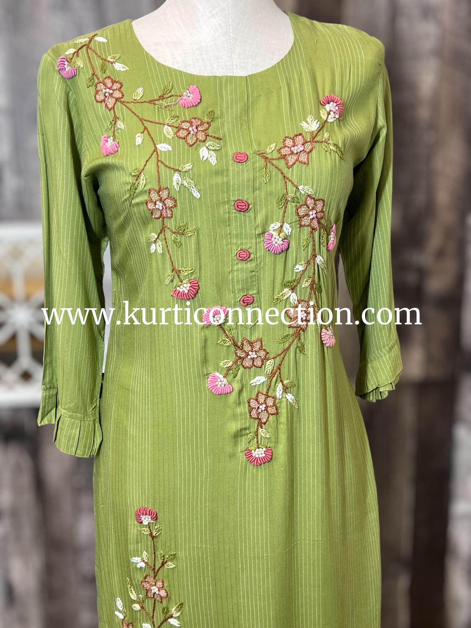 Embroidered cotton kurti