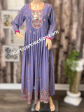 Violet color georgette kurti, light purple kurti