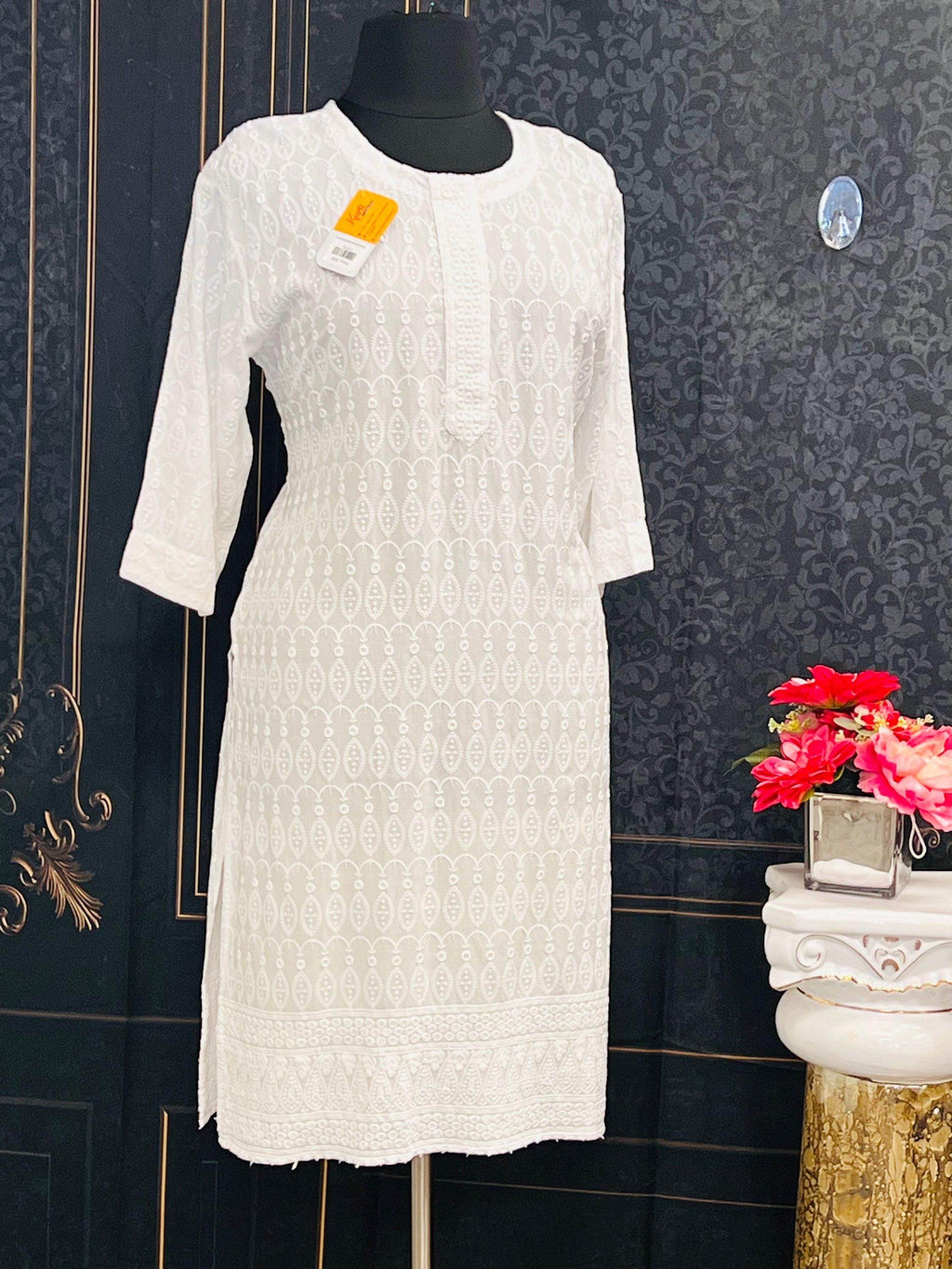 Rayon Chikankari kurti