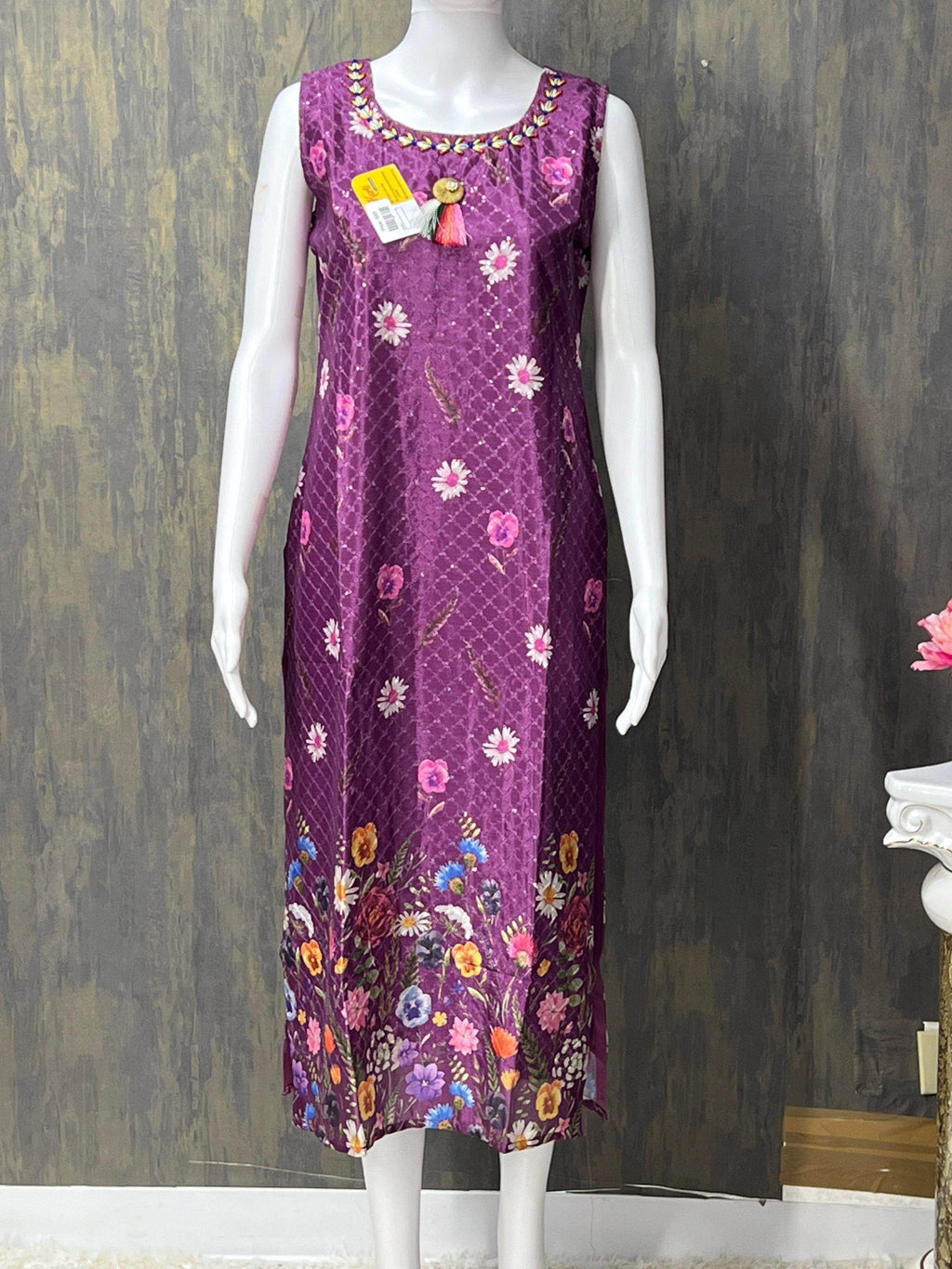 Chinon silk kurti