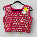 Mirror work Blouse with side zipper