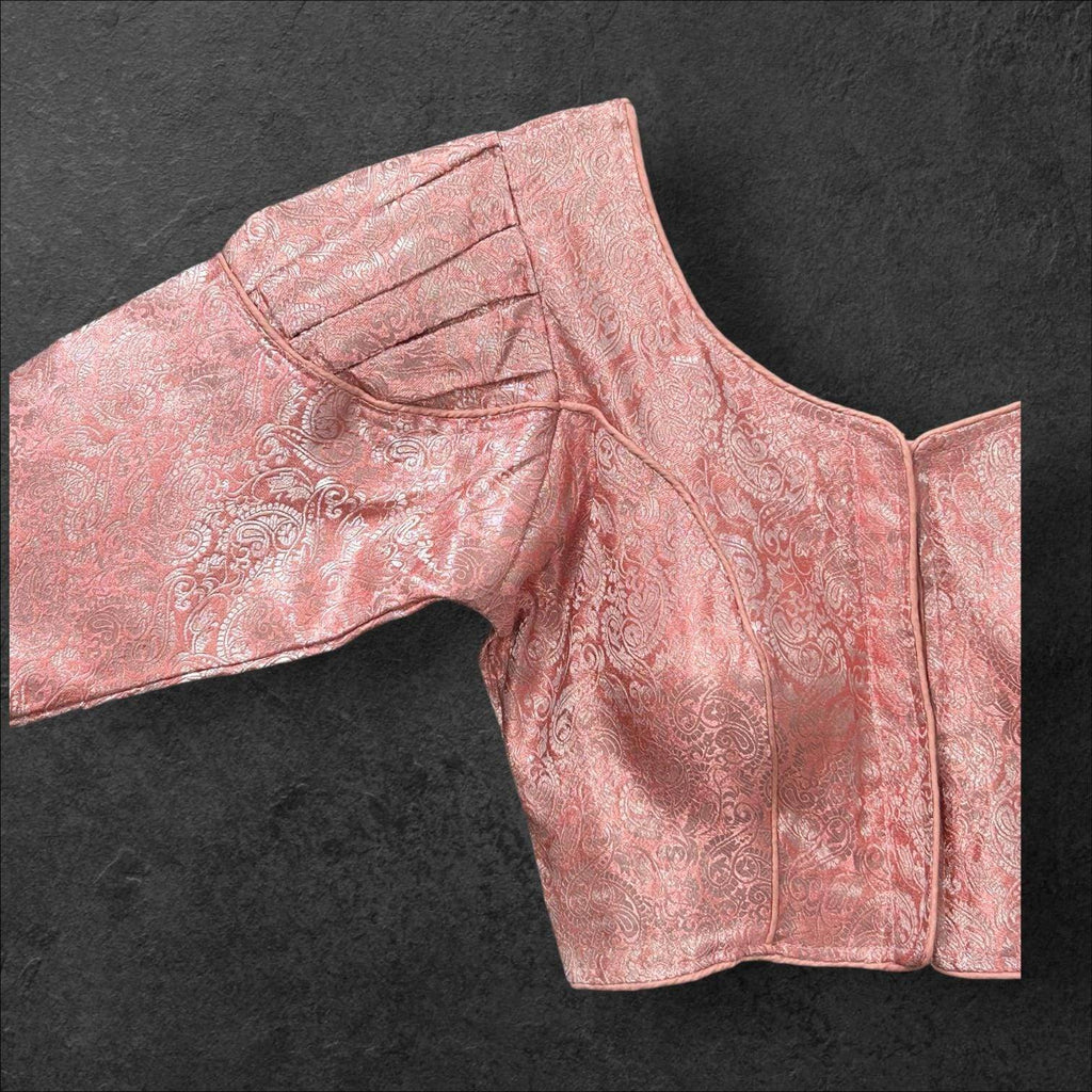 Peach silver blouse