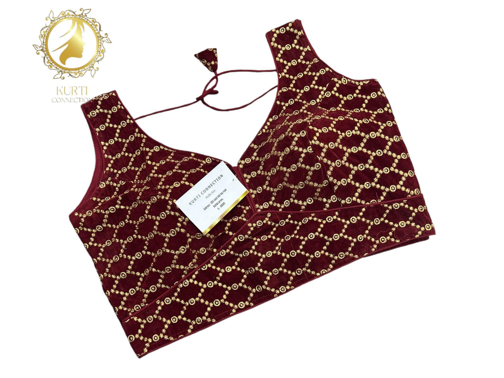 Size 36  velvet blouse