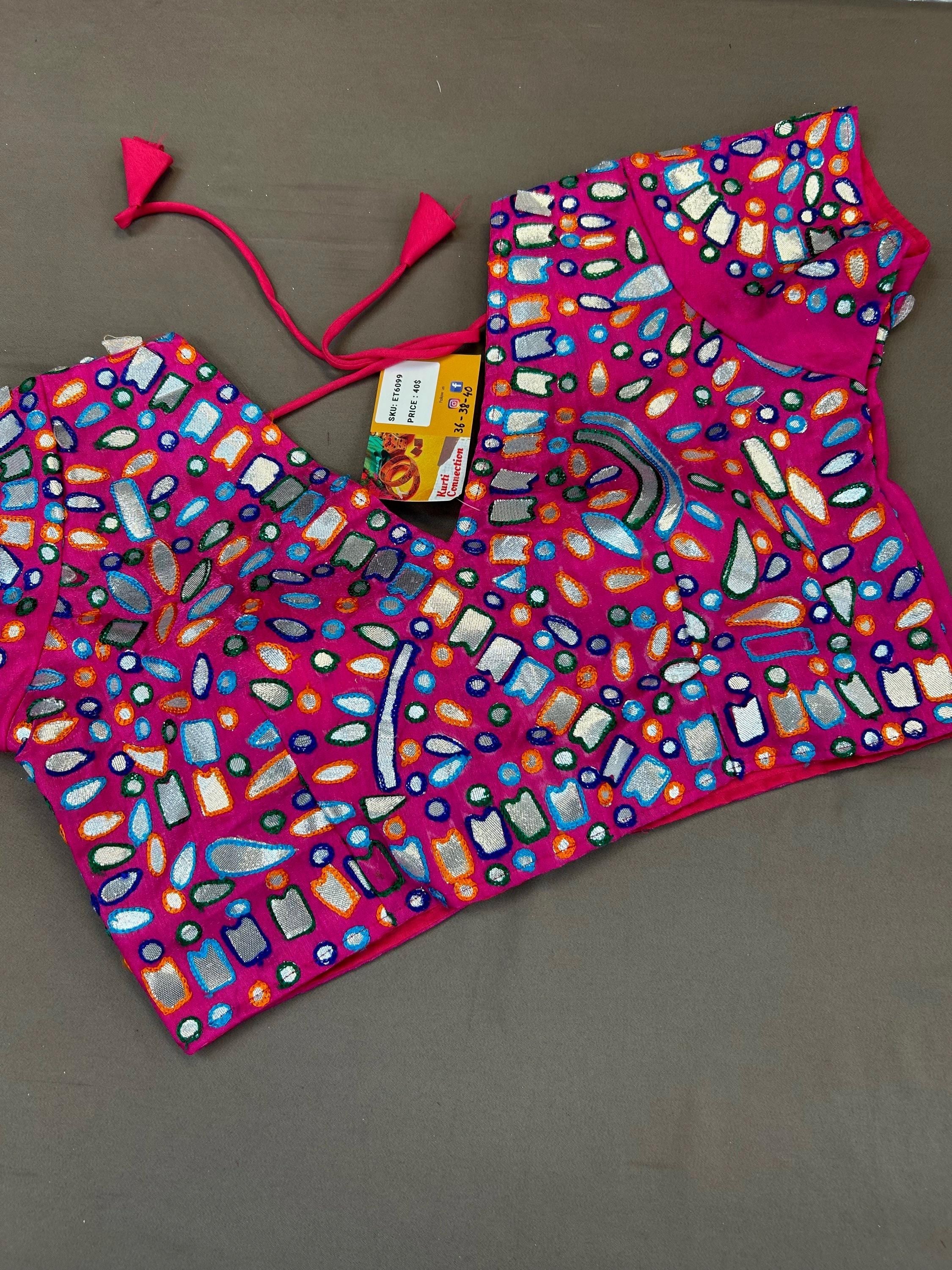 Foil work blouse