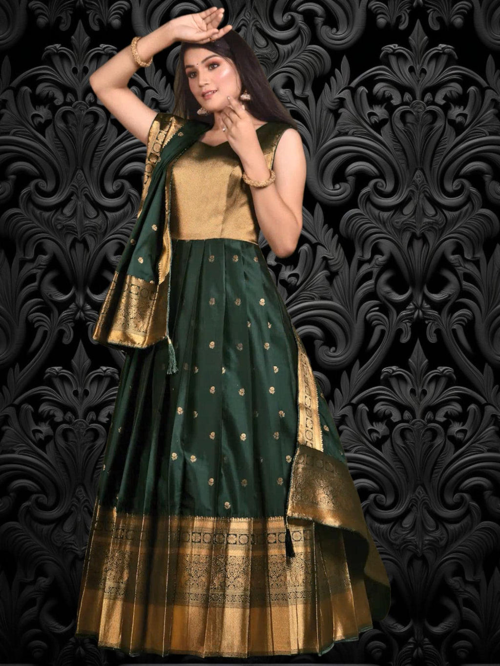 Silk long gown | party wear long dress