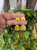 Golden jhumki | screw back