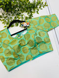 Jacquard silk blouse