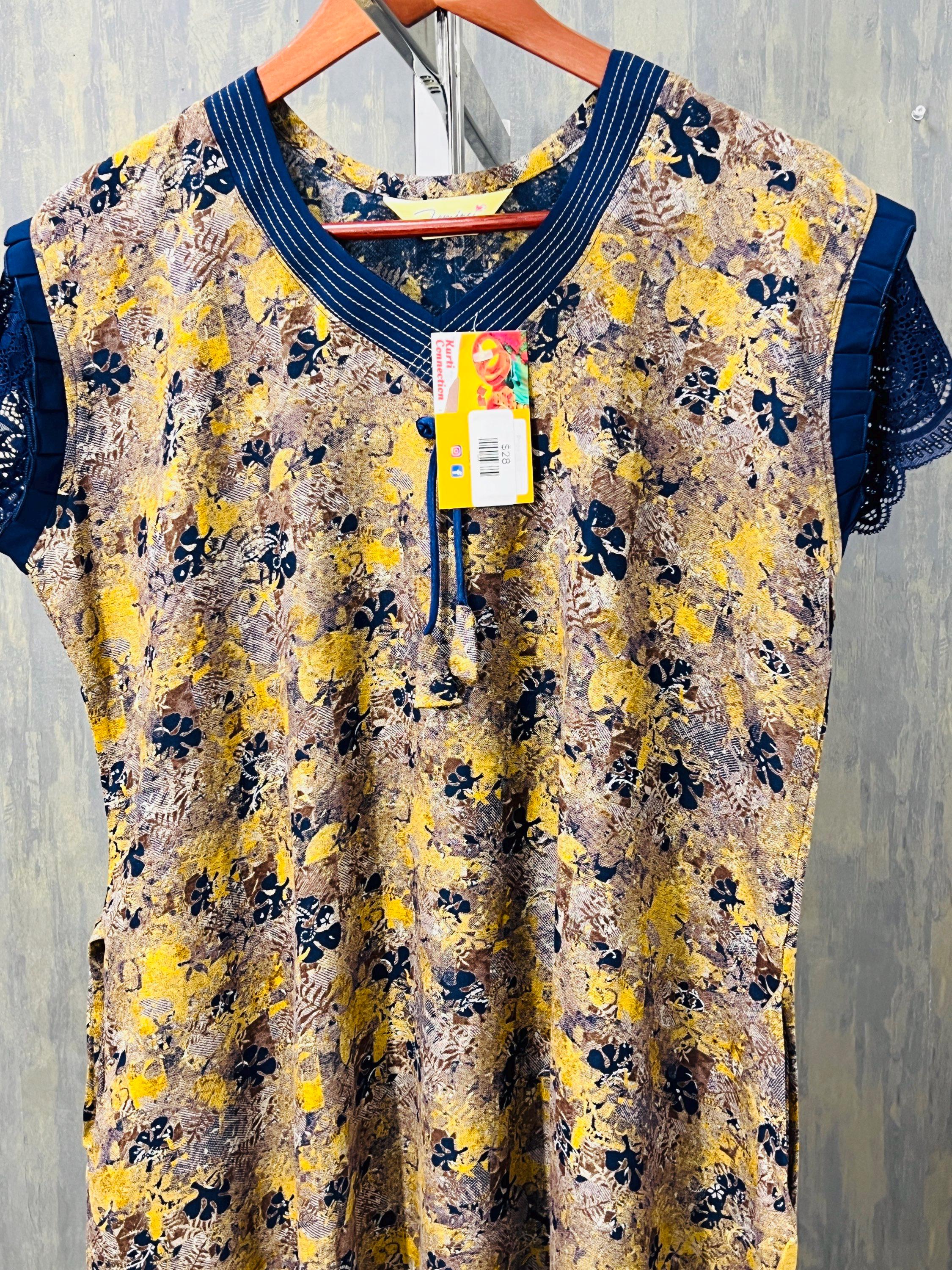 Short sleeves nighty | rayon nighty