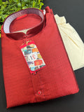 HTM Maroon silk kurta 38