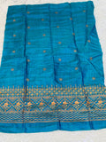 Embroidered blouse piece / unstitched blouse piece / silk material