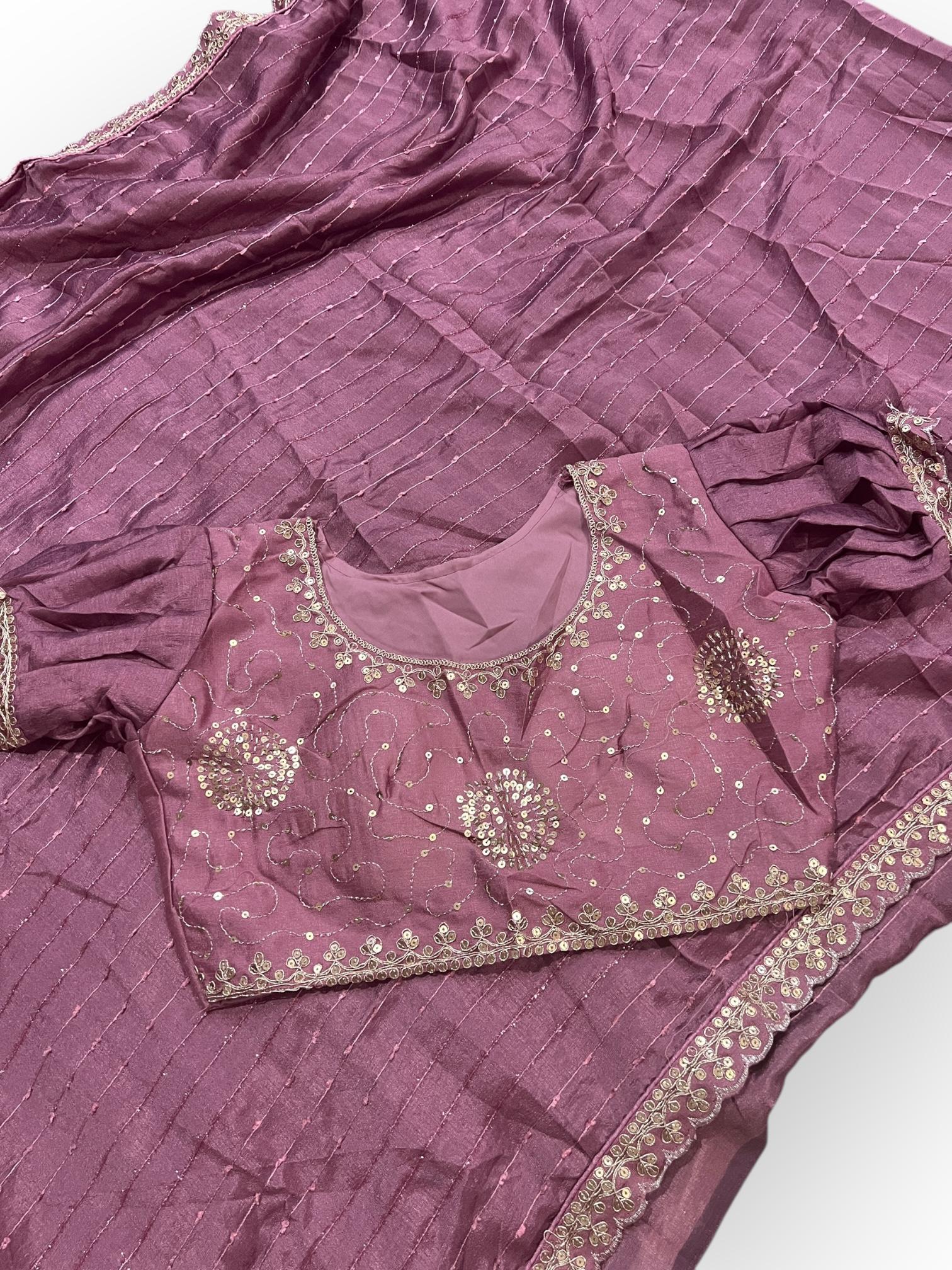 Fancy crape silk saree