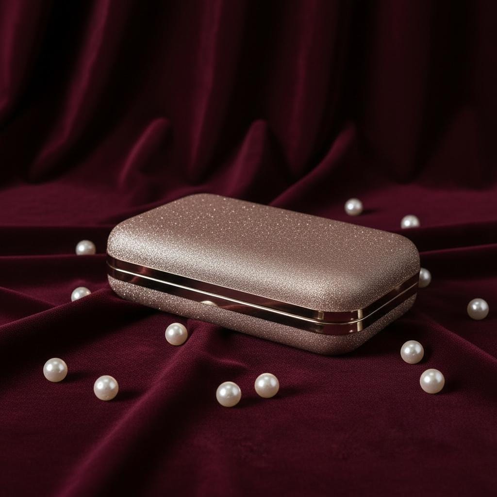 Champagne Gold Bridal Clutch Purse | Elegant Wedding Evening Bag | Indian Ethnic Clutch for Party & Bridesmaid Gift
