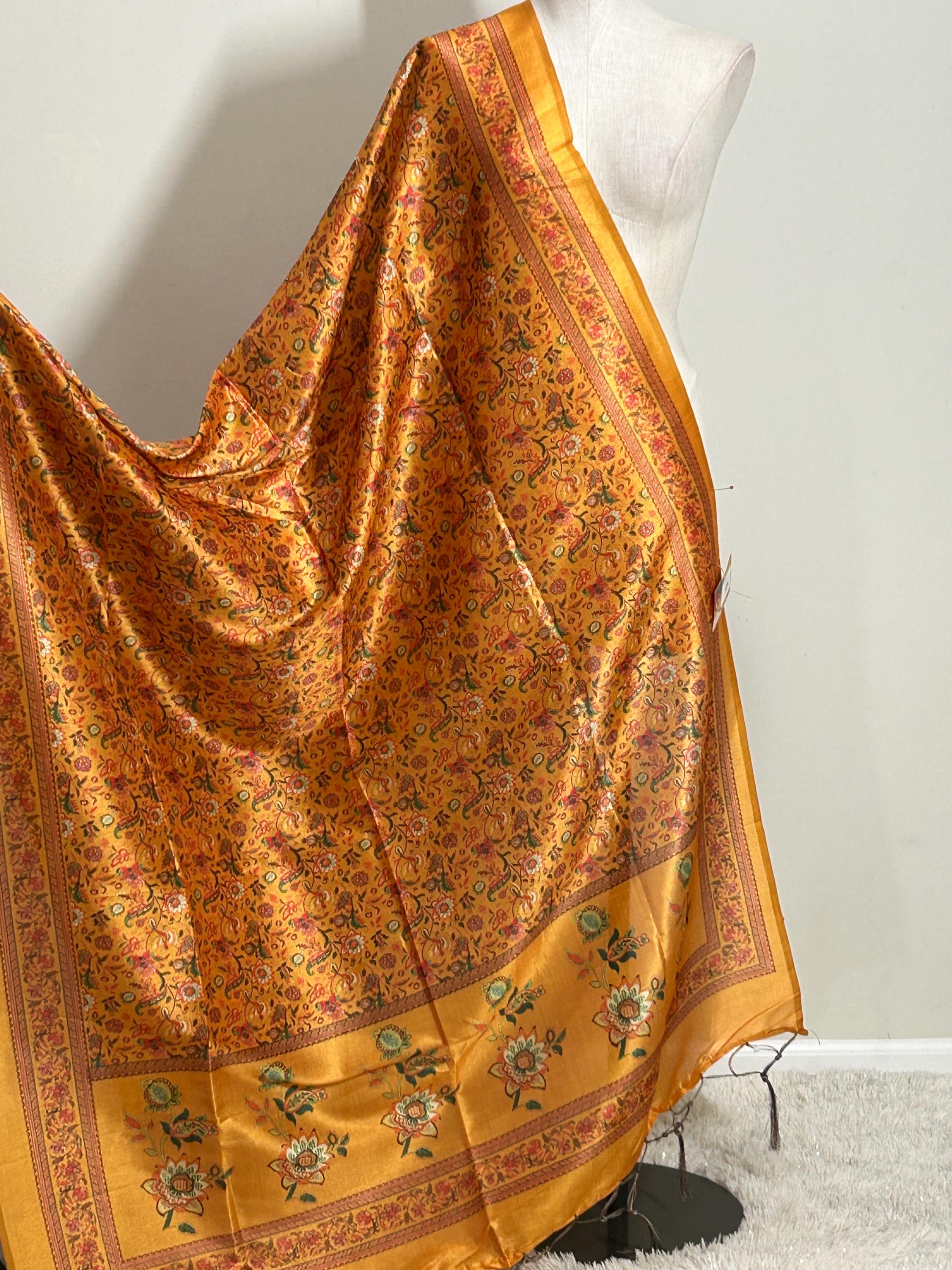 Digital print dupatta | cotton silk dupatta with beautiful pashmina print