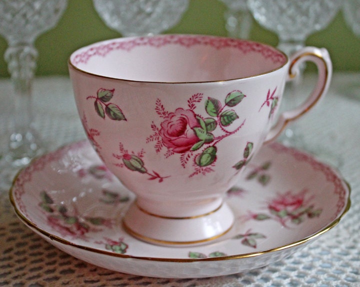 Vintage Tea/Coffee Cup and Saucer. Royal Stafford. Fine Bone China Made in England.