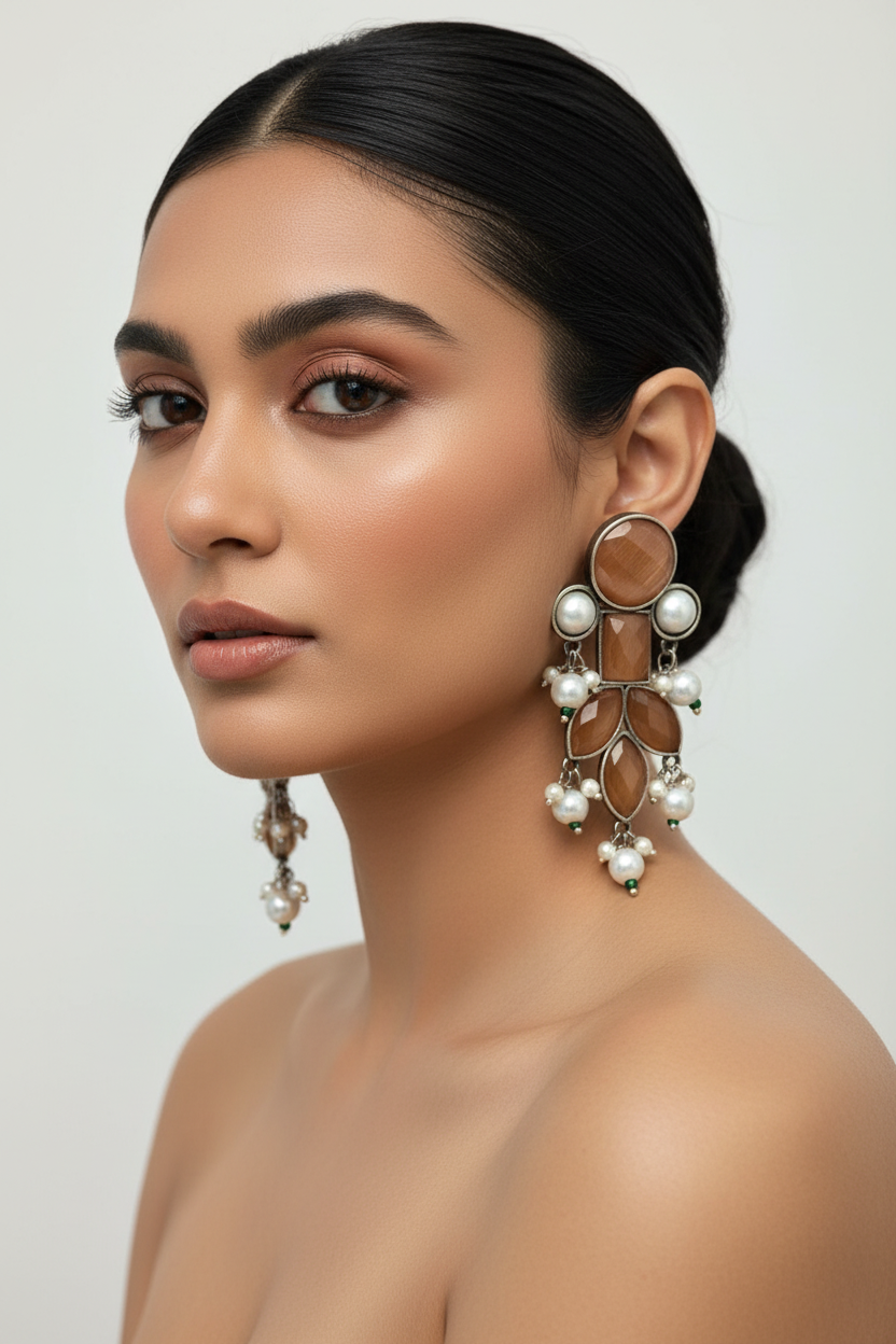 Oxidized earrings | Indian jewelry