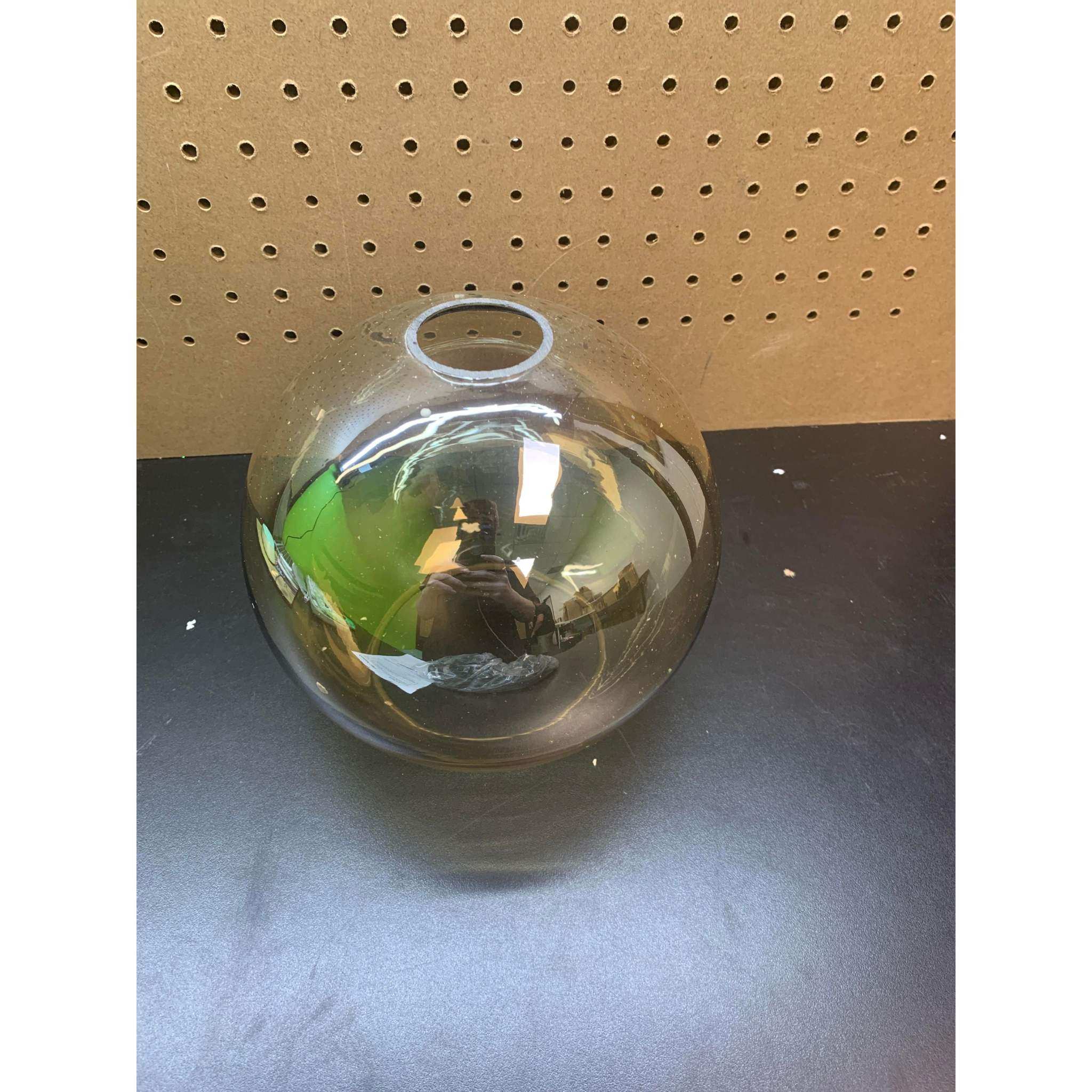 Bepuzz Plug in Glass Pendant Light Mid Century Ceiling Pendant Light Fixtures Globe Glass Shade Hanging Light Fixtures Single Hanging Pendant Lamp for Bedroom Living Room Hallway Foyer (Amber)