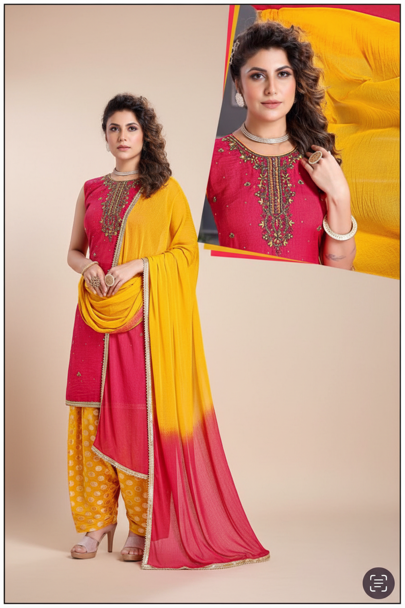 Silk salwar suit