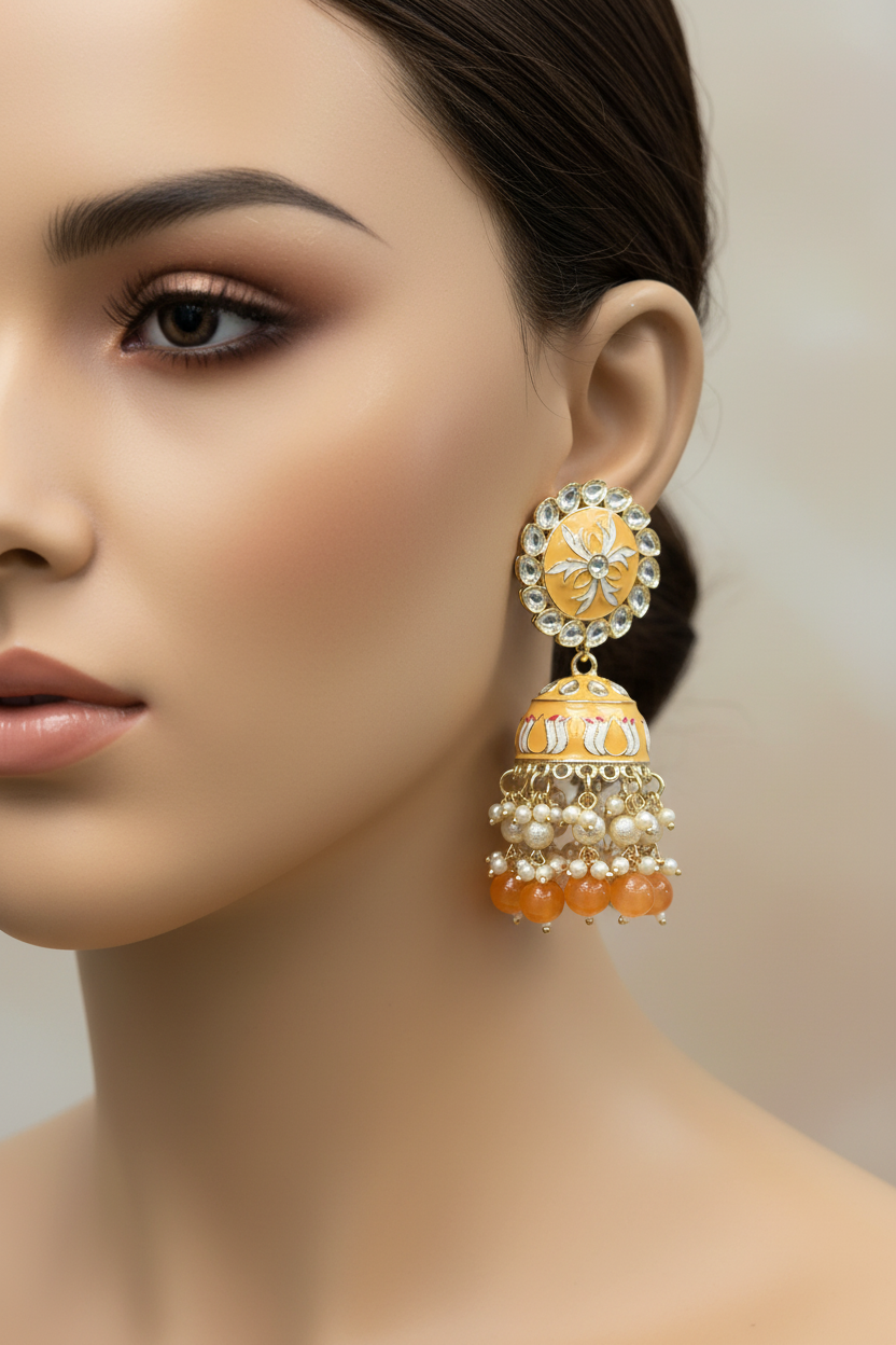 Light orange jhumki