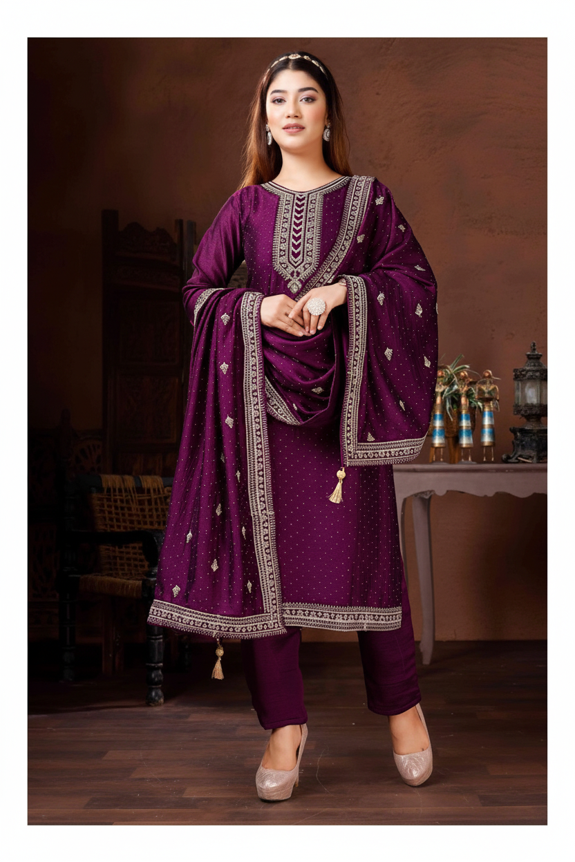 Silk salwar suit